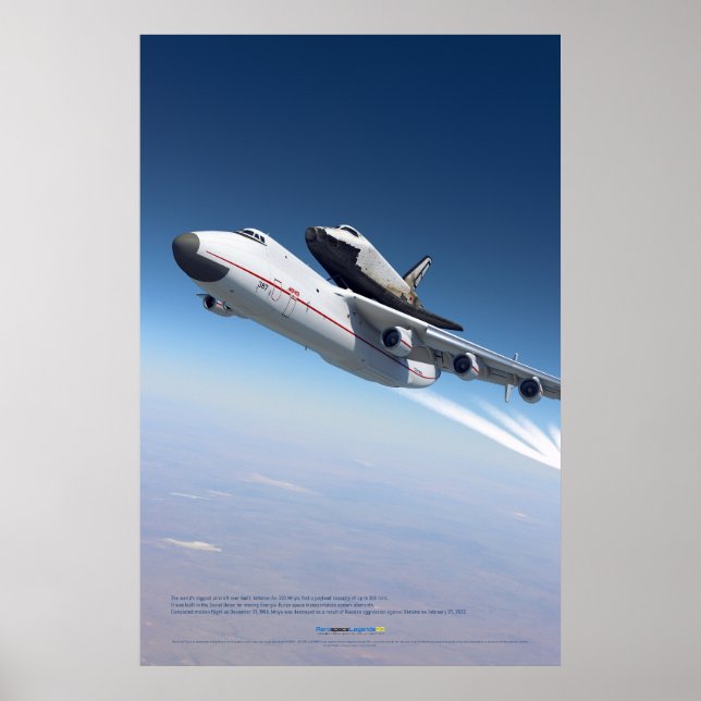 An-225 Mriya & Buran in the Sky Poster (Front)