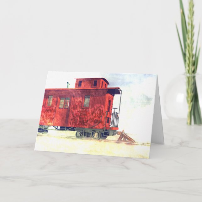 An abandoned caboose card (Front)