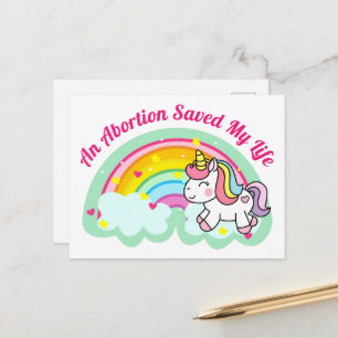 An Abortion Saved My Life (unicorn) Postcard