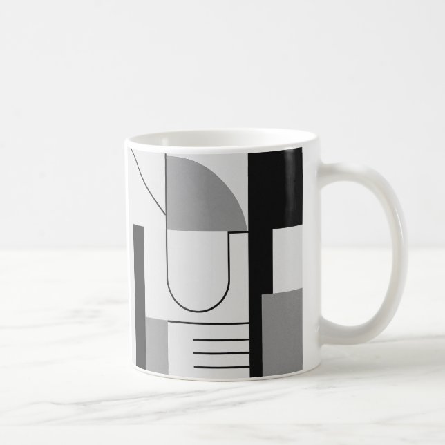 An abstract 70s-style image on a mug. coffee mug (Right)