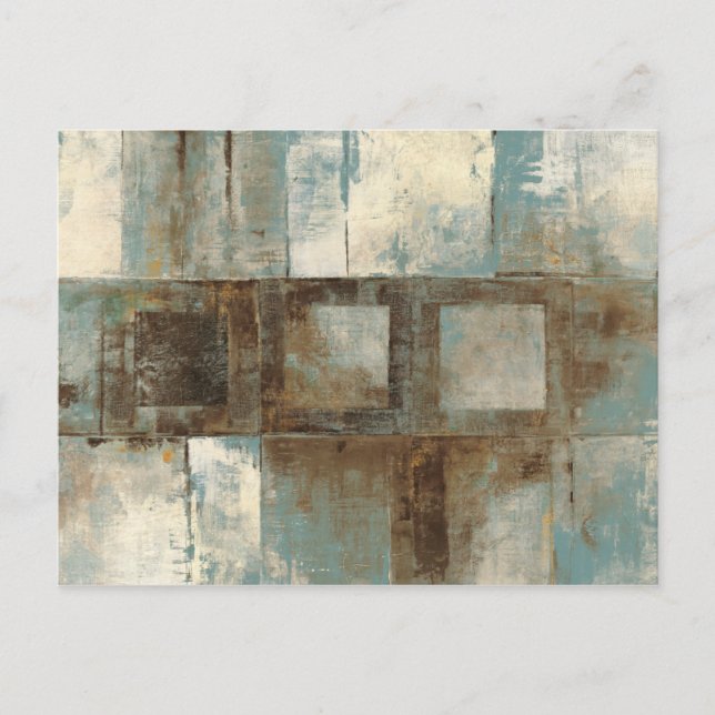 An Abstract in Blue and Brown Postcard (Front)