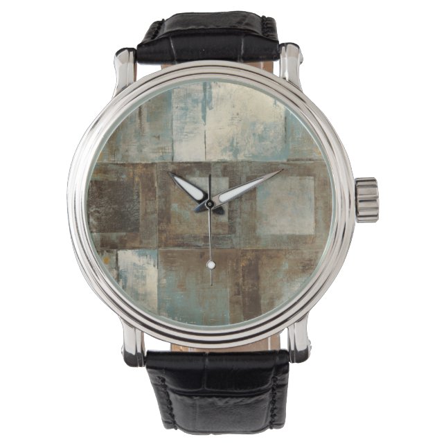 An Abstract in Blue and Brown Watch (Front)