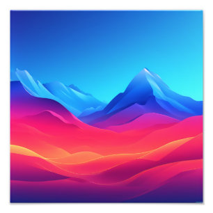 An Abstract Mountain Landscape Photo Print