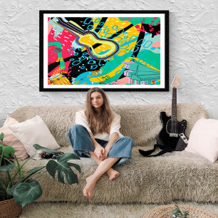 An Abstract Musical Blend Poster