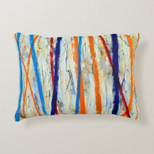 an abstract painting decorative cushion