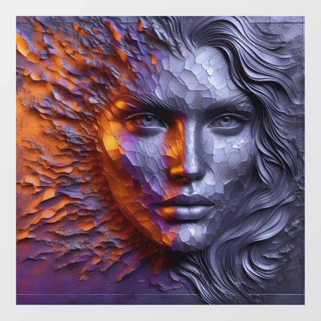 An Abstract Portrait Of Woman's Face - 3D Embossed (Sheet)