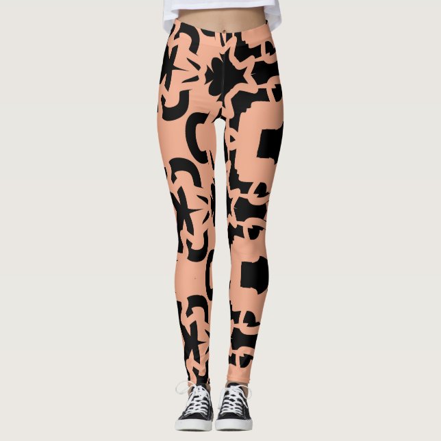 An abstract "Ratti_Creative_Arts" Leggings (Front)