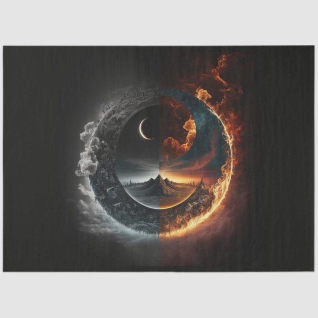 An Abstract Ying Yang Series Design 10 Tissue Paper (Front)