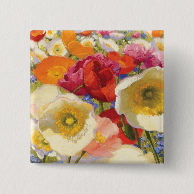 An Abundance of Flowers 15 Cm Square Badge (Front)