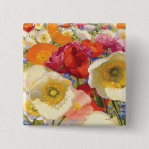An Abundance of Flowers 15 Cm Square Badge