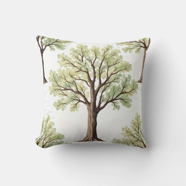 an acacia tree pillow cushion (Front)