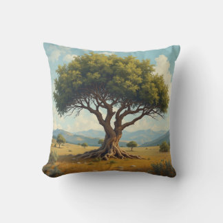 an acacia tree pillow cushion