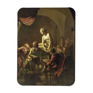 An Academy by Lamplight, c.1768-69 (oil on canvas) Magnet
