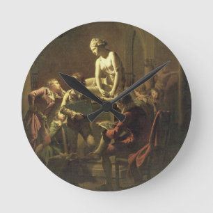 An Academy by Lamplight, c.1768-69 (oil on canvas) Round Clock