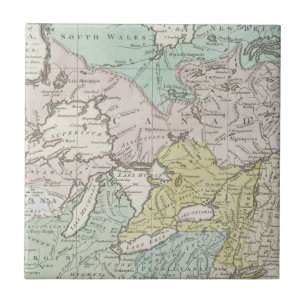 An Accurate Map of Canada, 1761 Ceramic Tile