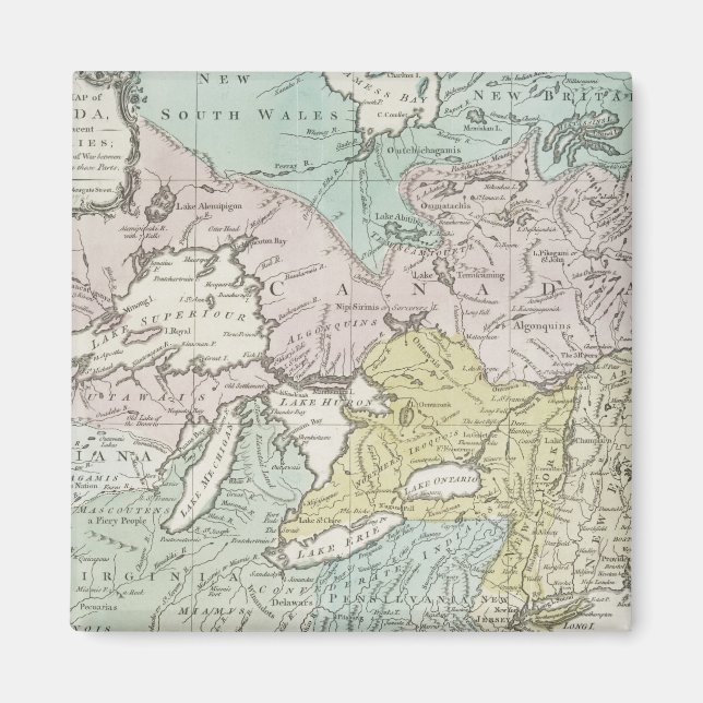 An Accurate Map of Canada, 1761 Magnet (Front)