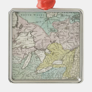 An Accurate Map of Canada, 1761 Metal Ornament