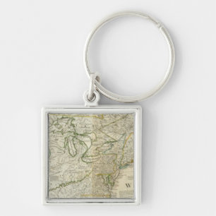 An Accurate Map Of North America Northern section Key Ring