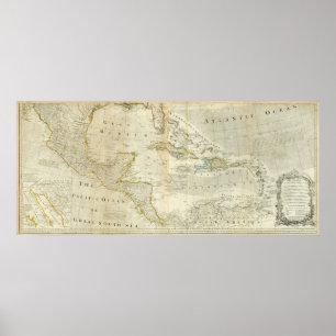 An Accurate Map Of North America Southern section Poster