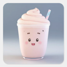An Adorable Glass of Strawberry Milkshake