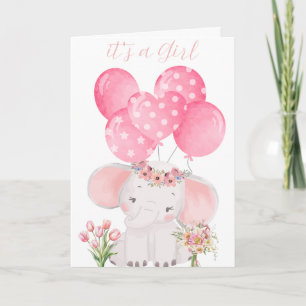 An Adorably Hand Illustrated "it's a Girl" Card