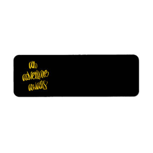 An Adventure Awaits Quote Gold Faux Foil Quotes Return Address Label