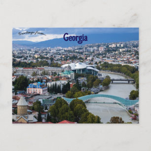 An Aerial View of Tbilisi Georgia Postcard