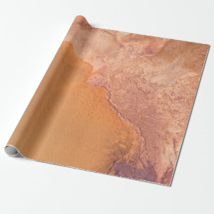 AN AERIAL VIEW OF THE VIBRANT AND COLORFUL WATERS WRAPPING PAPER