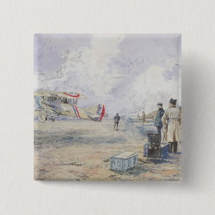 An Aeroplane Taking Off, 1913 15 Cm Square Badge