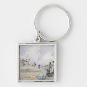 An Aeroplane Taking Off, 1913 Key Ring