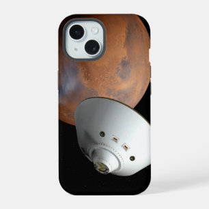 An Aeroshell-Encased Spacecraft Approaching Mars. iPhone 15 Case