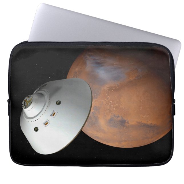An Aeroshell-Encased Spacecraft Approaching Mars. Laptop Sleeve (Front)