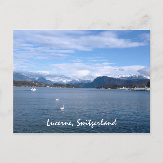 An Afternoon by Lake Lucerne Postcard (Front)