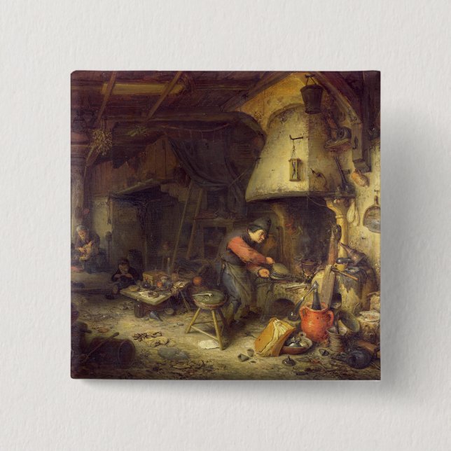 An Alchemist, 1611 15 Cm Square Badge (Front)