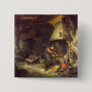 An Alchemist, 1611 15 Cm Square Badge
