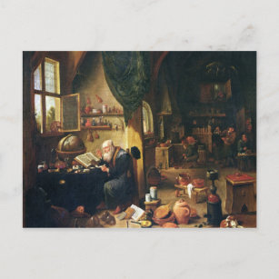 An Alchemist in his Workshop Postcard