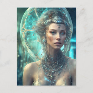 An Alien Scifi Woman Postcard