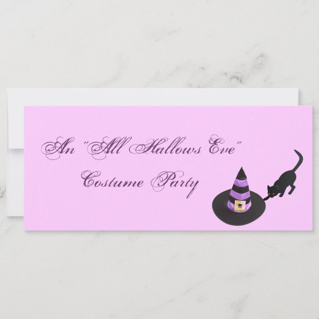 An "All Hallows Eve" Costume Party Invitation (Front)