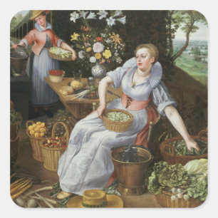 An Allegory of Summer Square Sticker
