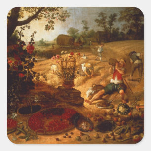 An allegory of Summer Square Sticker