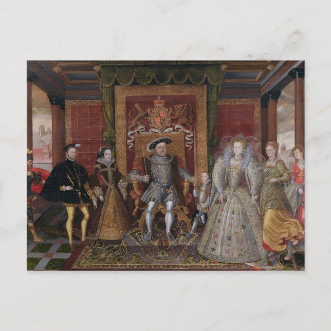 An Allegory of the Tudor Succession: The Family of Postcard (Front)