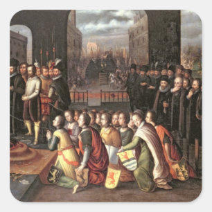 An Allegory of the Tyranny of the Duke of Alba Square Sticker