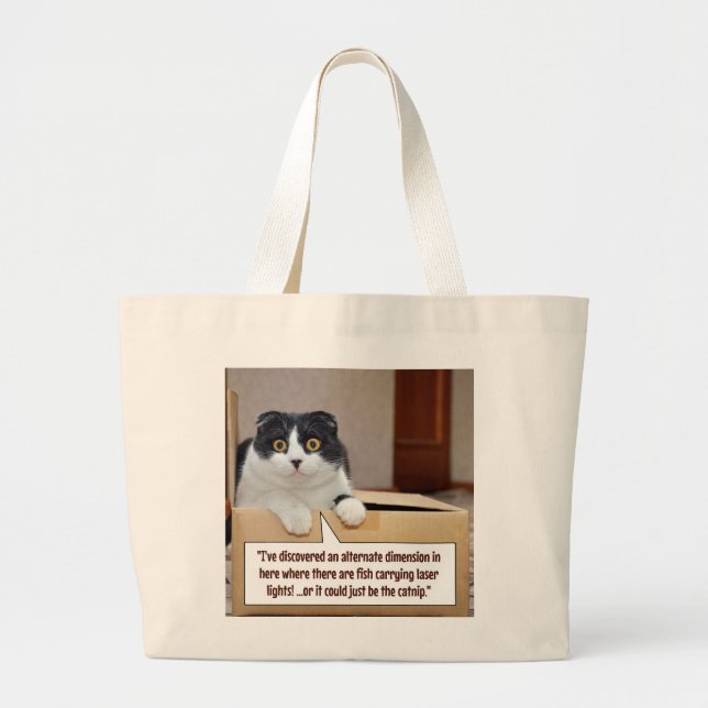 An alternate dimension large tote bag (Front)