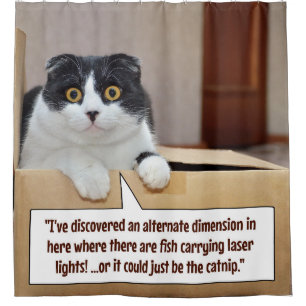 An alternate dimension shower curtain