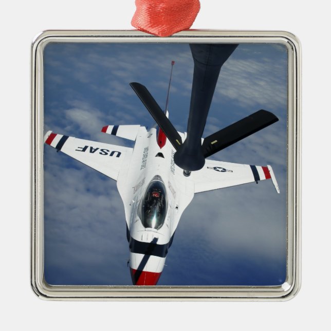 An Altus KC-135 Stratotanker Metal Tree Decoration (Front)