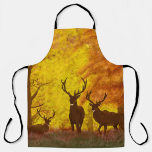 An amazing ilustration of deerdeer,hunting,animal, apron