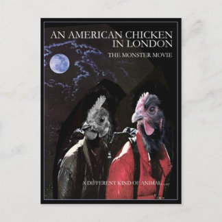 AN AMERICAN CHICKEN IN LONDON POSTCARD