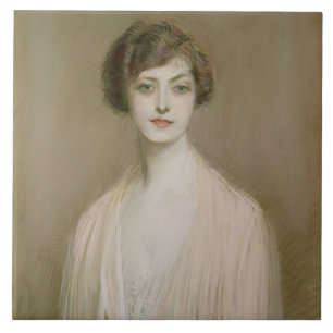 An American (pastel on canvas) Ceramic Tile