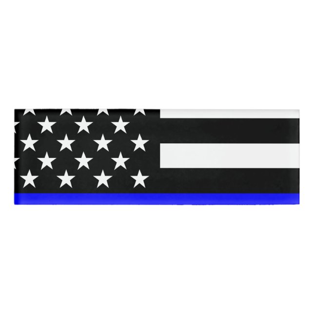An American Thin Blue Line Display Name Tag (Front)