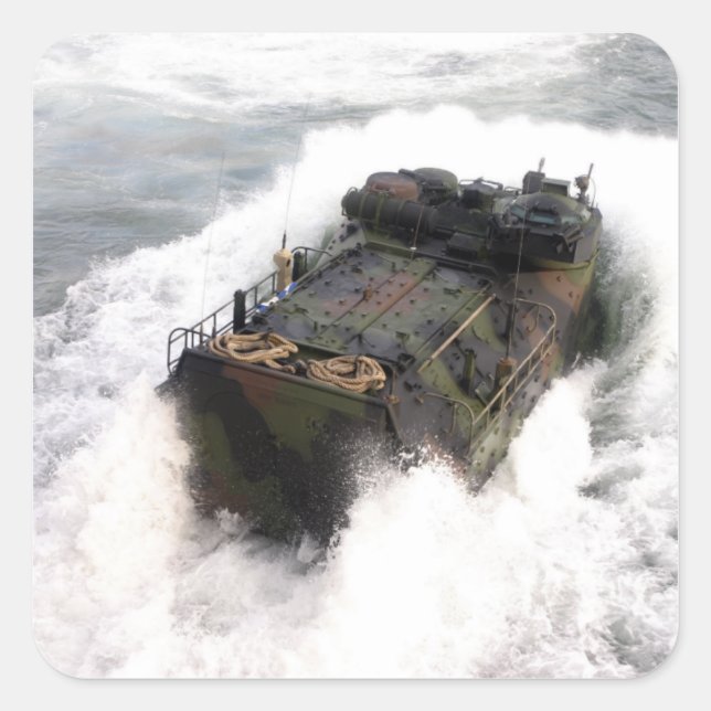 An amphibious assault vehicle 2 square sticker (Front)
